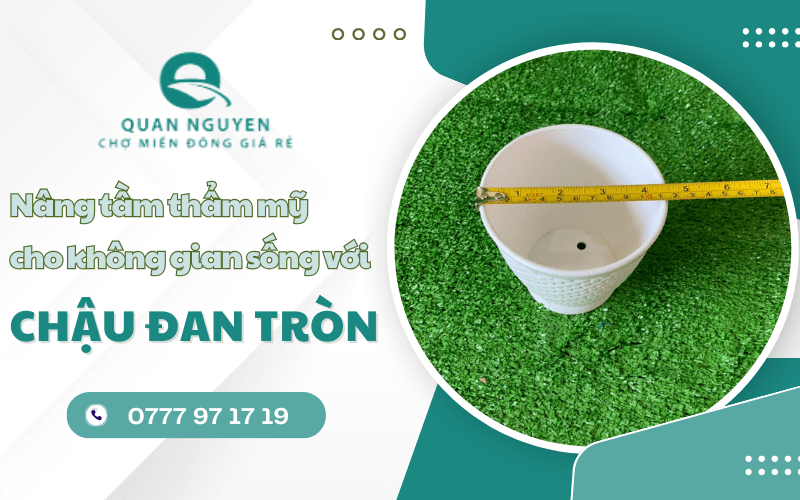 chậu đan tròn