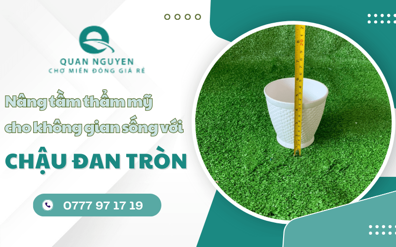 chậu đan tròn