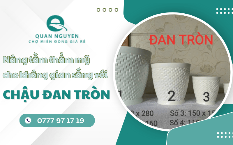 chậu đan tròn