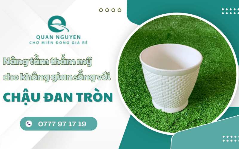 chậu đan tròn