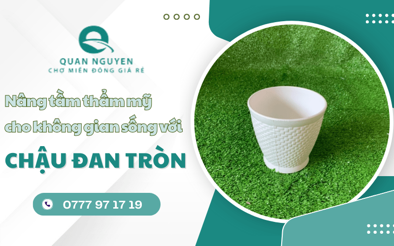 chậu đan tròn