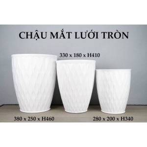 Chậu Mắt Lưới Đứng Tròn
