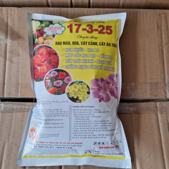 NPK 17 3 25  Màu Vàng