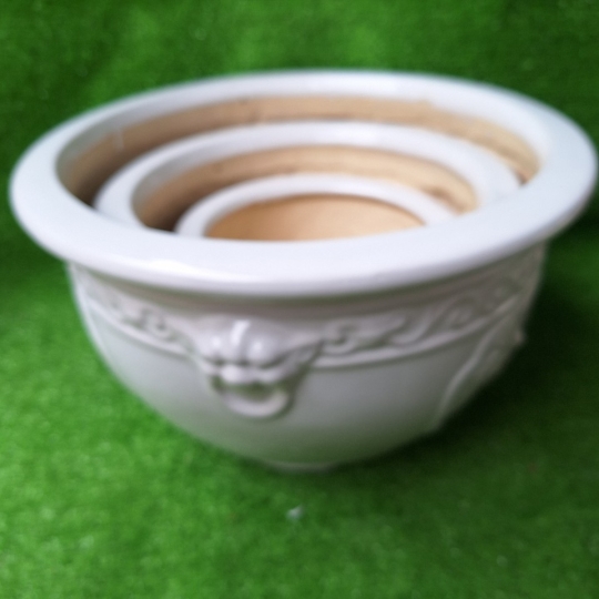 Chậu Sứ Sen Trắng Bộ 3