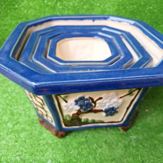 Chậu Sứ Vuông Cổ Tùng Bộ 4